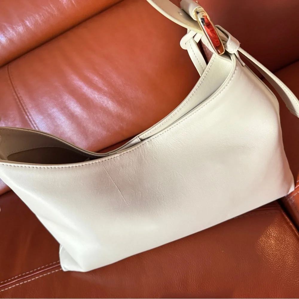 Bruno Magli Cora Leather Made in Italy Hobo Shoulder Bag